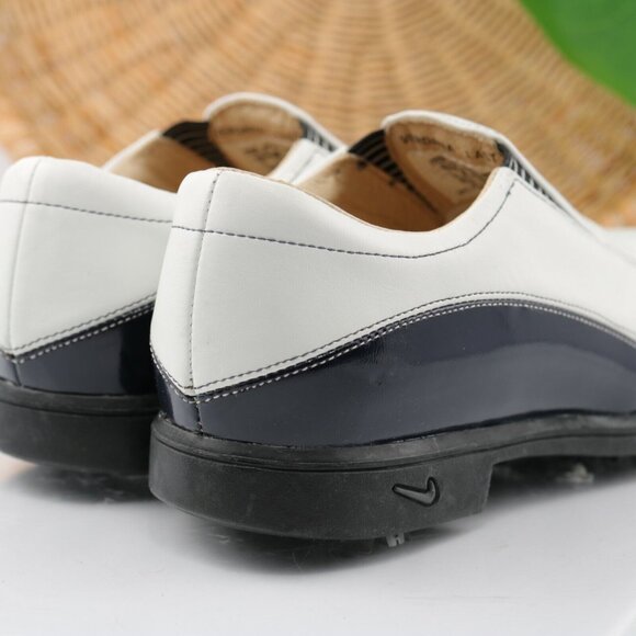 VTG Nike Womens Air Presto Golf Shoe Size 8 White Slip On Soft Spikes Verdana - Picture 5 of 12